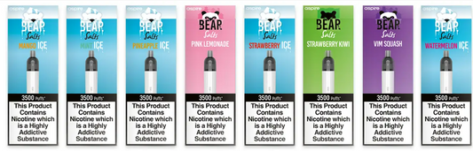 Bear + Aspire R1 3500 Puffs Disposable Vape Device I Pack of 7