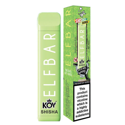 Elf Bar Shisha Double Apple Flavour NC600 Disposable Vape 20mg l Pack Of 10