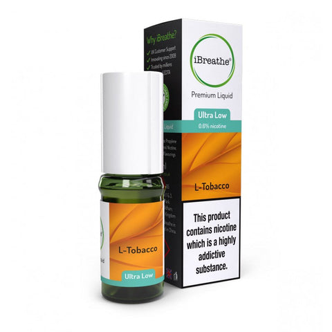 iBreathe 10ml Nicotine 18mg – L Tobacco