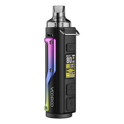 Voopoo Argus Pro Pod Vape Kit – Black and Rainbow