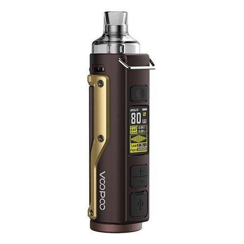Voopoo Argus Pro Pod Vape Kit – Dark Coffee and Titanium