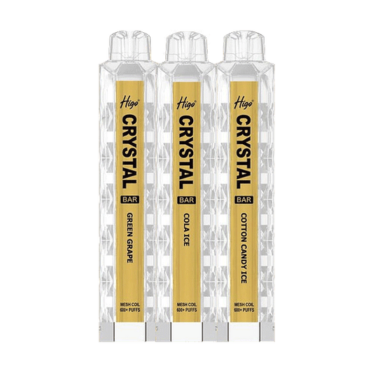 Higo Crystal Bar 600 Gold Edition Disposable Vape Pod | 10-Pack