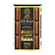 Jumaira Delight Chocolate 12-pack box featuring Dubai chocolate filled with pistachio and kunafa, perfect for indulgence.