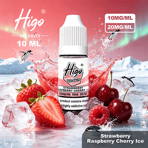 Higo 10ml Nic Salts – Strawberry Raspberry Cherry Ice