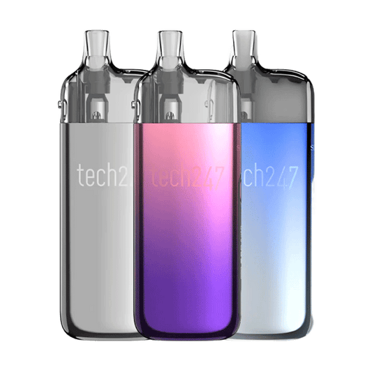 Three Smok Tech247 pod kits in different colors, highlighting the sleek and versatile design