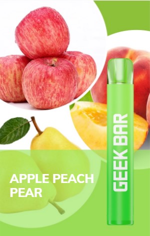 Exclusive Geek Bar E600 Apple Pear Peach Disposable Vape 20mg l Pack Of 10