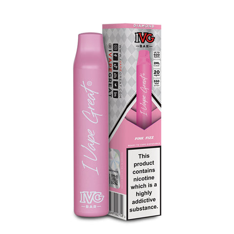 IVG Bar Pink Fizz Flavour Disposable Vape l Pack Of 10