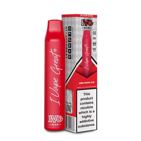 IVG Bar Red Rush Ice Flavour Disposable Vape l Pack Of 10
