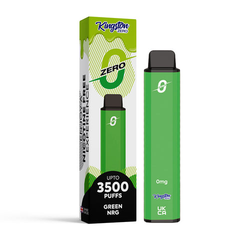 Kingston Green NRG Disposable Vape Bar 0mg l Pack Of 6
