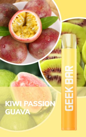 Exclusive Geek Bar E600 Kiwi Passion Guava Disposable Vape 20mg l Pack Of 10