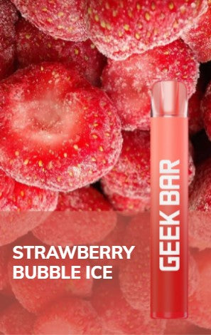 Exclusive Geek Bar E600 Strawberry Bubble Ice Disposable Vape 20mg l Pack Of 10