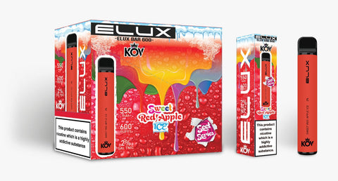 Wholesale Elux KOV Bar Sweets Range Disposable Vape UK 20MG  Crisp and juicy red apples on the inhale, with a cool ice exhale.