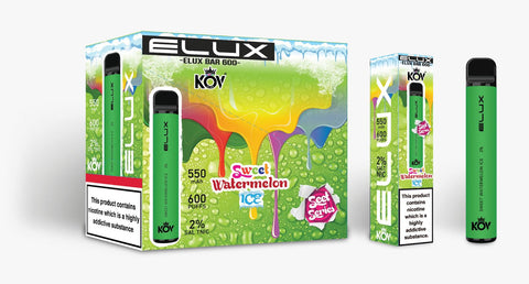 Elux Kov Sweet Watermelon Ice Flavour Disposable Vape Bar 20mg l Pack Of 10