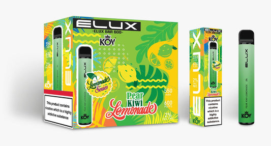 Elux Kov Pear Kiwi Lemonade Flavour Disposable Vape Bar 20mg l Pack Of 10
