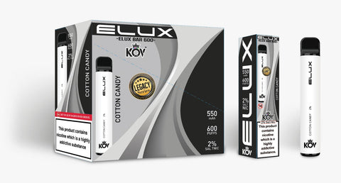 Elux Kov Legacy Cotton Candy Flavour Disposable Vape Bar 20mg l Pack Of 10