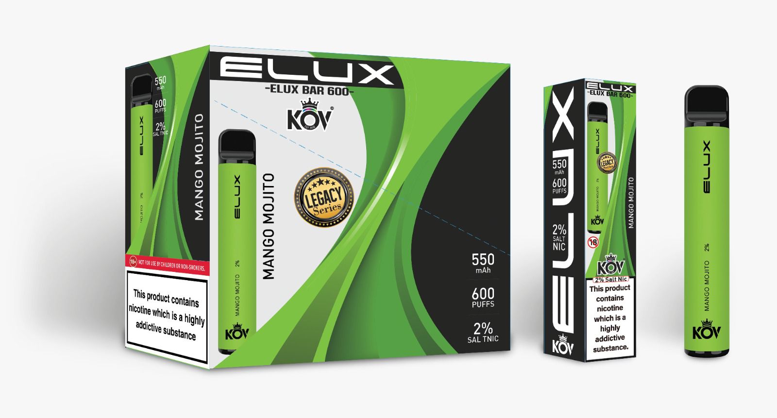 Wholesale Elux KOV Bar Legacy Range Disposable Vape UK 20MG
