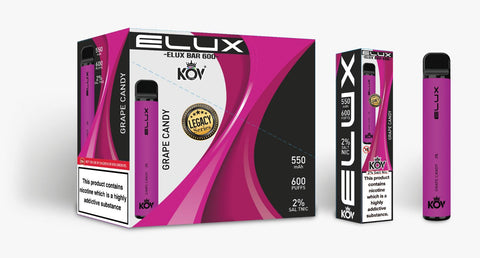 Elux Kov Legacy Grape Candy Flavour Disposable Vape Bar 20mg l Pack Of 10