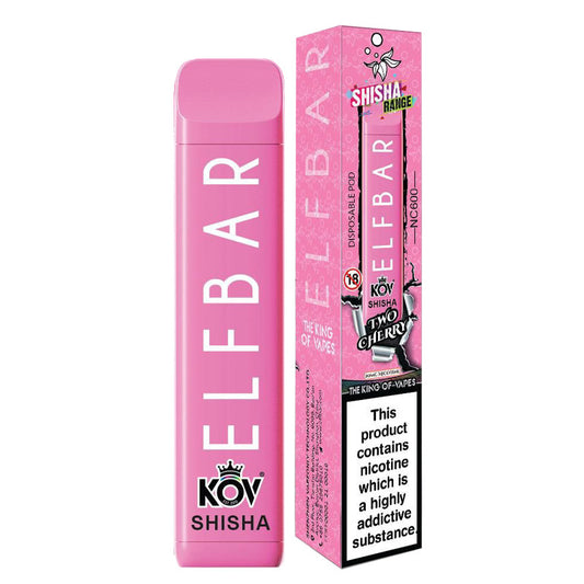 Elf Bar Shisha Two Cherry Flavour NC600 Disposable Vape 20mg l Pack Of 10