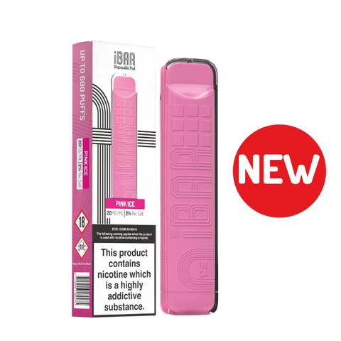 iBreathe iBar Pink Ice Flavour Disposable Vape Bar 20mg l Pack Of 10
