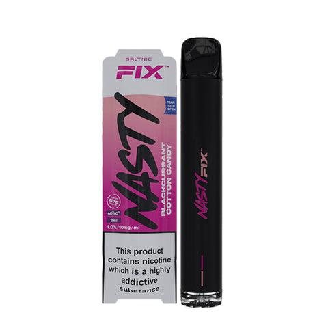 Nasty Fix Blackcurrant Cotton Candy Flavour Disposable Vape Bar | Pack Of 10