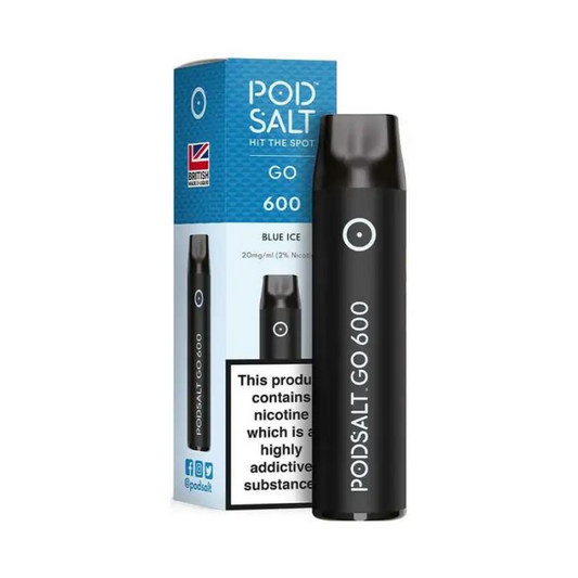 Pod Salt Go Blue Ice Flavour Disposable Vape Bar 20mg l Pack Of 10