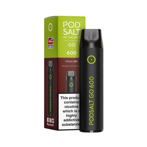 Pod Salt Go Cola Lime Flavour Disposable Vape Bar 20mg l Pack Of 10