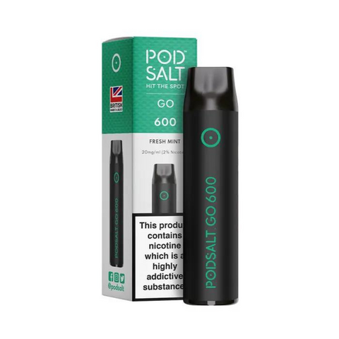 Pod Salt Go Fresh Mint Flavour Disposable Vape Bar 20mg l Pack Of 10
